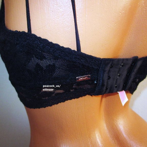 Victoria's Secret PINK Lace Push Up Bralette Bra S-DD Strappy Back 32DD 34DD - Picture 4 of 7